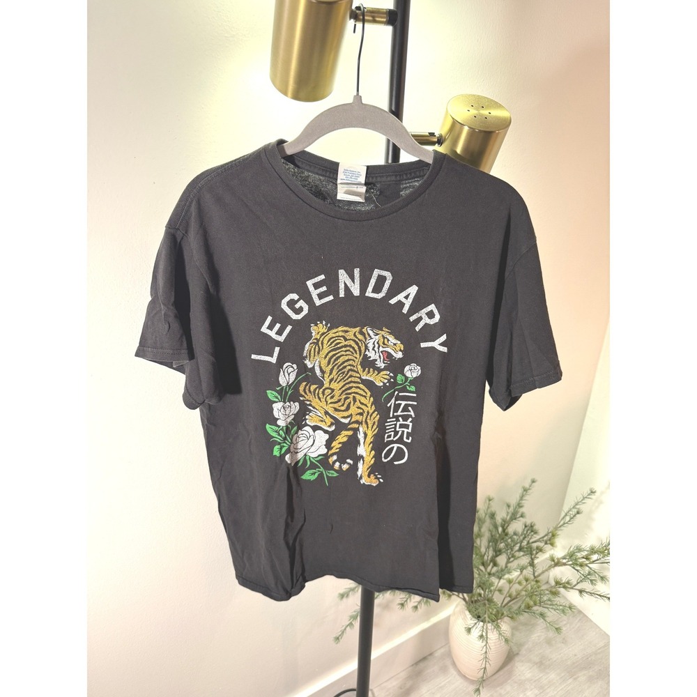 Delta Pro Weight Mens Legendary Tiger Graphic Tee Black Japanese Style Size M